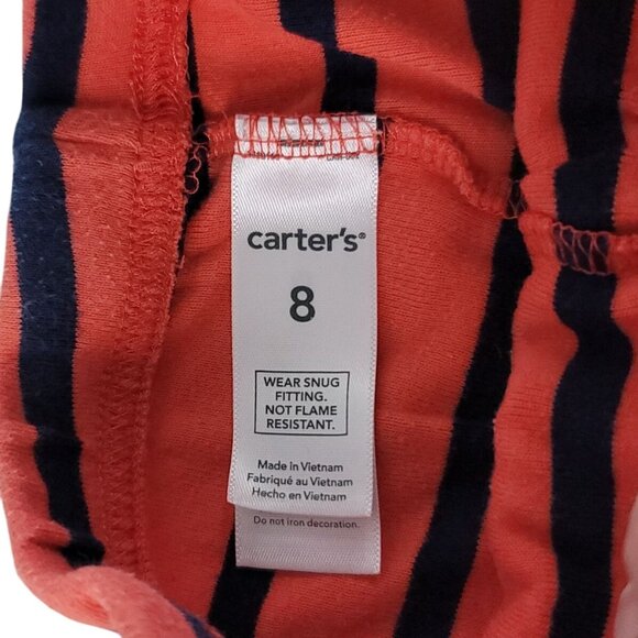 2/$15 Carter's 2 PC Pajamas Red SZ 8 Fire Truck Chief Rescue Short Sleeve Shorts - Picture 9 of 10